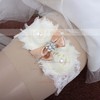 Lace Garters with Bowknot/Imitation Pearls/Flower/Crystal #LDB03090026
