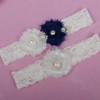 Lace Garters with Imitation Pearls/Flower/Crystal #LDB03090030