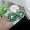 Lace Garters with Imitation Pearls/Flower/Crystal #LDB03090031