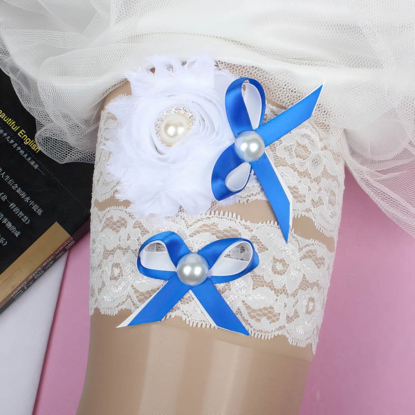 Lace Garters with Bowknot/Imitation Pearls/Flower