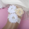 Lace Garters with Flower/Pearl/Crystal #LDB03090037