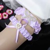 Satin Garters with Bowknot/Imitation Pearls/Crystal #LDB03090040