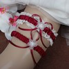 Polyester Garters with Lace/Bowknot/Imitation Pearls/Flower #LDB03090044