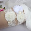 Lace Garters with Flower/Pearl/Crystal #LDB03090045