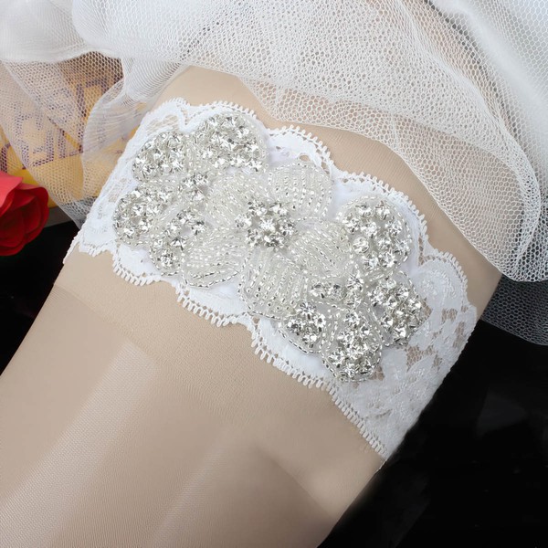 Lace Garters with Beading/Crystal #LDB03090053