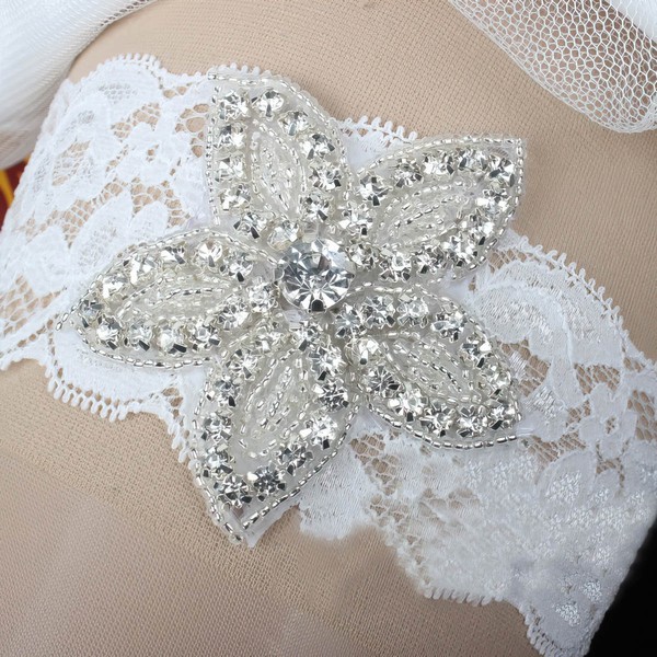 Lace Garters with Beading/Crystal #LDB03090054