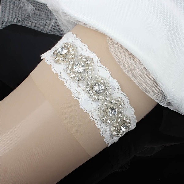 Lace Garters with Beading/Crystal