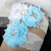 Lace Garters with Flower/Pearl/Crystal #LDB03090088