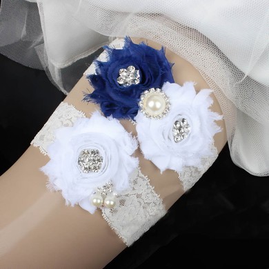 Lace Garters with Flower/Pearl/Crystal #LDB03090090