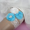 Lace Garters with Flower/Pearl/Crystal #LDB03090092