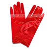 Red Elastic Satin Wrist Length Gloves #LDB03120062