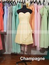 Sweetheart Watermelon Chiffon Ruffles Knee-length Cute Bridesmaid Dress #LDB01012179