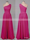A-line One Shoulder Chiffon Floor-length Sleeveless Bridesmaid Dresses #LDB01012405