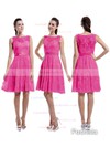 A-line Square Neckline Lace Knee-length Sleeveless Bridesmaid Dresses #LDB01012422