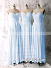Hot A-line Chiffon Ruffles Sweetheart Light Sky Blue Bridesmaid Dresses #LDB01012535