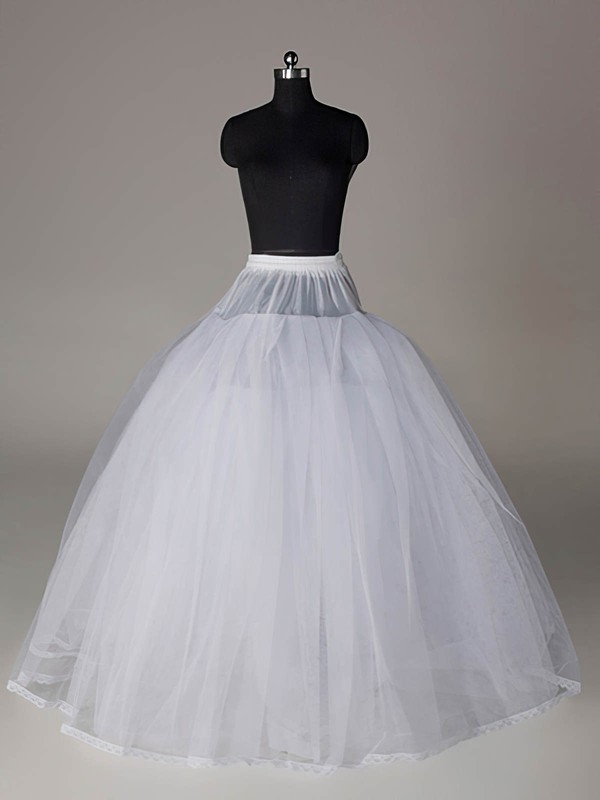 Nylon Ball Gown Full Gown 4 Tier Floor-length Slip Style/Wedding Petticoats #LDB03130001