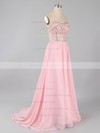 Sweetheart Crystal Detailing Chiffon A-line Lavender Unique Prom Dresses #LDB02016050