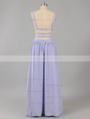 A-line V-neck Chiffon Floor-length Pleats Prom Dresses #LDB02016886