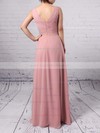 Empire V-neck Chiffon Floor-length Ruffles Bridesmaid Dresses #LDB01013481