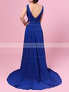 A-line V-neck Chiffon Asymmetrical Beading Bridesmaid Dresses #LDB01013565