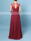 Lace Chiffon Scoop Neck A-line Floor-length Ruffles Bridesmaid Dresses #LDB01013491