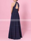 Chiffon Scoop Neck A-line Floor-length Ruffles Bridesmaid Dresses #LDB01013461