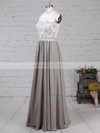 Lace Chiffon Scoop Neck A-line Floor-length Sashes / Ribbons Bridesmaid Dresses #LDB01013466