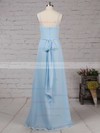 Chiffon Cowl Neck Sheath/Column Floor-length Sashes / Ribbons Bridesmaid Dresses #LDB01013560