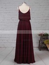 Chiffon Square Neckline A-line Floor-length Split Front Bridesmaid Dresses #LDB01013578
