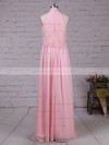 Chiffon Scoop Neck A-line Floor-length Lace Bridesmaid Dresses #LDB01013528