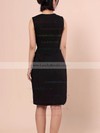 Sheath/Column V-neck Silk-like Satin Short/Mini Pockets Prom Dresses #LDB020105901