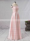 Lace Satin Off-the-shoulder A-line Floor-length Prom Dresses #LDB020105042