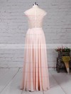 Chiffon Tulle Scoop Neck A-line Floor-length Appliques Lace Prom Dresses #LDB020105858