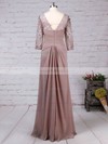 Chiffon Tulle Scoop Neck Sheath/Column Floor-length Appliques Lace Mother of the Bride Dress #LDB01021704