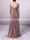 Chiffon Tulle Scoop Neck Sheath/Column Floor-length Appliques Lace Mother of the Bride Dress #LDB01021704