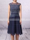 Chiffon Tulle Scoop Neck A-line Knee-length Beading Mother of the Bride Dress #LDB01021720