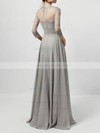 Chiffon Tulle Scoop Neck A-line Floor-length Appliques Lace Mother of the Bride Dress #LDB01021724