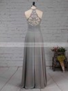 Chiffon Tulle V-neck Empire Floor-length Ruffles Bridesmaid Dresses #LDB01013463