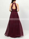 Chiffon Scoop Neck A-line Floor-length Ruffles Bridesmaid Dresses #LDB01013474