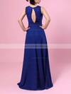 Chiffon V-neck A-line Floor-length Lace Bridesmaid Dresses #LDB01013483