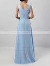 Chiffon V-neck A-line Floor-length Ruffles Bridesmaid Dresses #LDB01013499