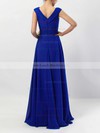 Chiffon V-neck A-line Floor-length Ruffles Bridesmaid Dresses #LDB01013522