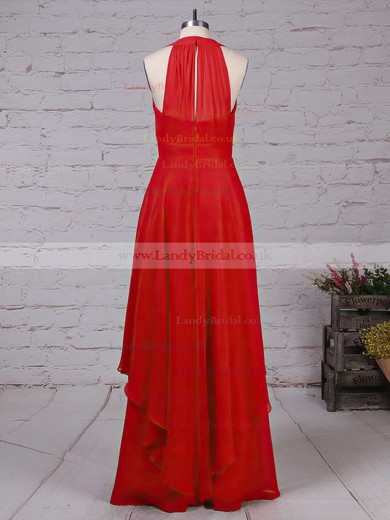 Chiffon V-neck A-line Floor-length Ruffles Bridesmaid Dresses #LDB01013526