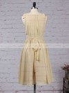 Chiffon V-neck A-line Knee-length Sashes / Ribbons Bridesmaid Dresses #LDB01013536