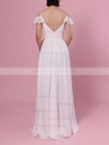 Chiffon V-neck A-line Floor-length Sashes / Ribbons Bridesmaid Dresses #LDB01013537