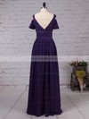 Chiffon V-neck Empire Floor-length Ruffles Bridesmaid Dresses #LDB01013547