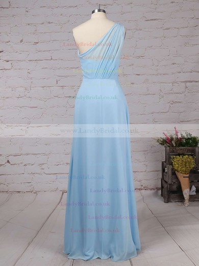 Chiffon One Shoulder A-line Floor-length Ruffles Bridesmaid Dresses #LDB01013561