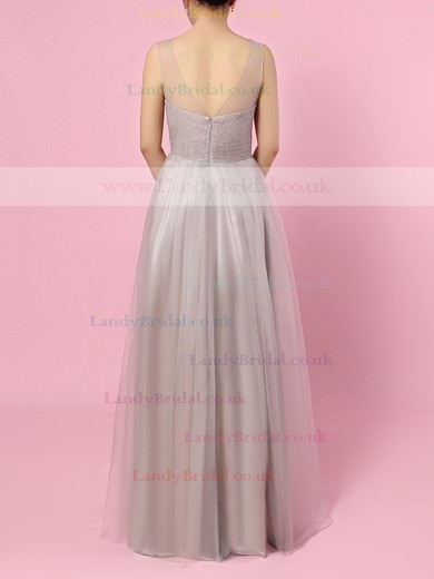 Tulle V-neck A-line Floor-length Ruffles Bridesmaid Dresses #LDB01013583