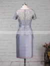 Sheath/Column Scoop Neck Lace Taffeta Knee-length Sashes / Ribbons Mother of the Bride Dresses #LDB01021667