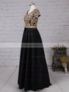 Satin V-neck Floor-length Princess Appliques Lace Prom Dresses #LDB020105063